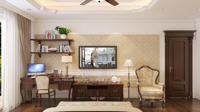 Mẫu kệ tivi gỗ óc chó cổ điển này có kiểu dáng đẹp và có 3 ngăn tiện dụng. Bạn có thể sử dụng nó để lưu trữ đồ và trang trí phòng ngủ của mình.